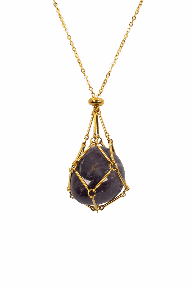 Goldenes Netz der Seele Amethyst
