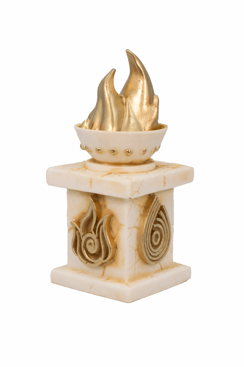 Skulptur das heilige Feuer