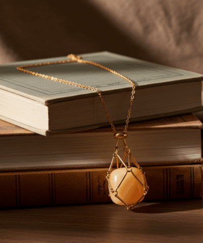 Goldenes Netz der Seele Topas-Jade