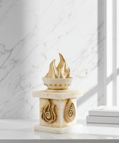 Skulptur das heilige Feuer