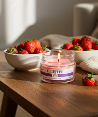 Erdbeerkerze