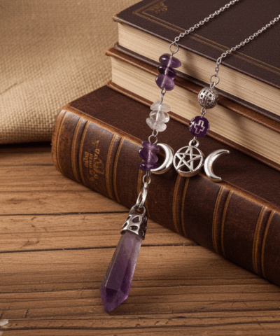 Mondlicht-Amethyst Pendel