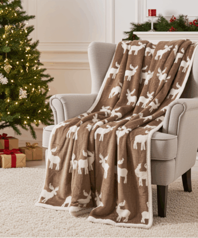 Elchdecke der Geborgenheit - beige/weiß