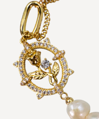 Alternative view of Rückkehr der Seele – Perlenarmband mit Rose & Zirkonia