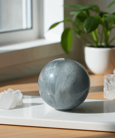 Kyanit-Kugel der Göttlichen Klarheit