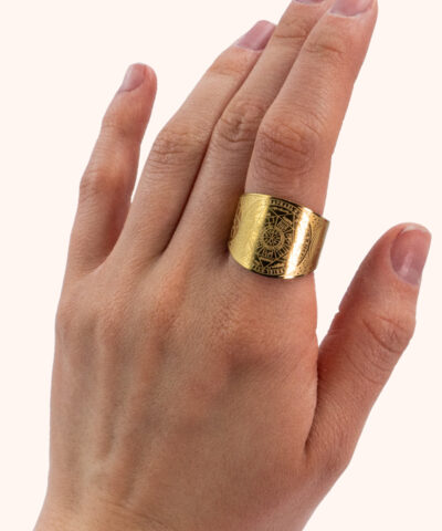 Alternative view of Königssiegel der 7 Erzengel - Ring goldfarben