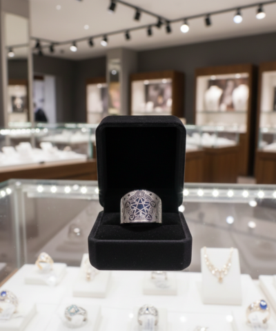 Elementenstern - Ring silberfarben