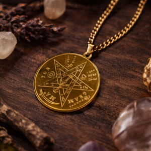 Lichtpentagramm - Kette Gold